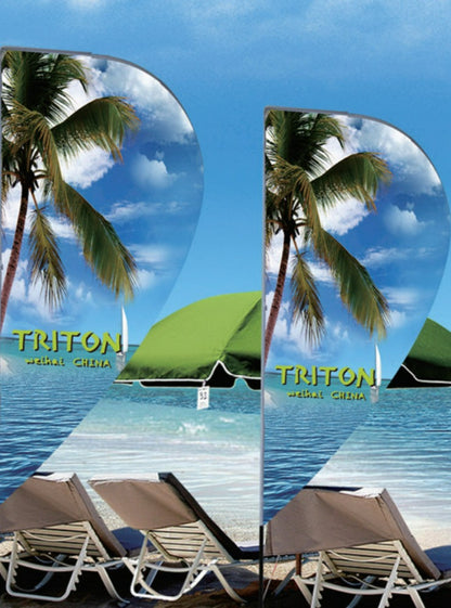 Beach flag D shape