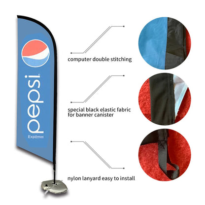 Beach flag blade shape