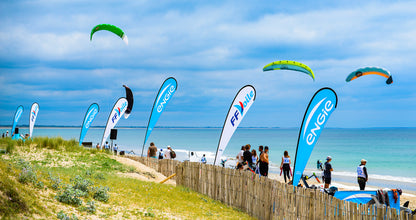 Beach flag feather shape